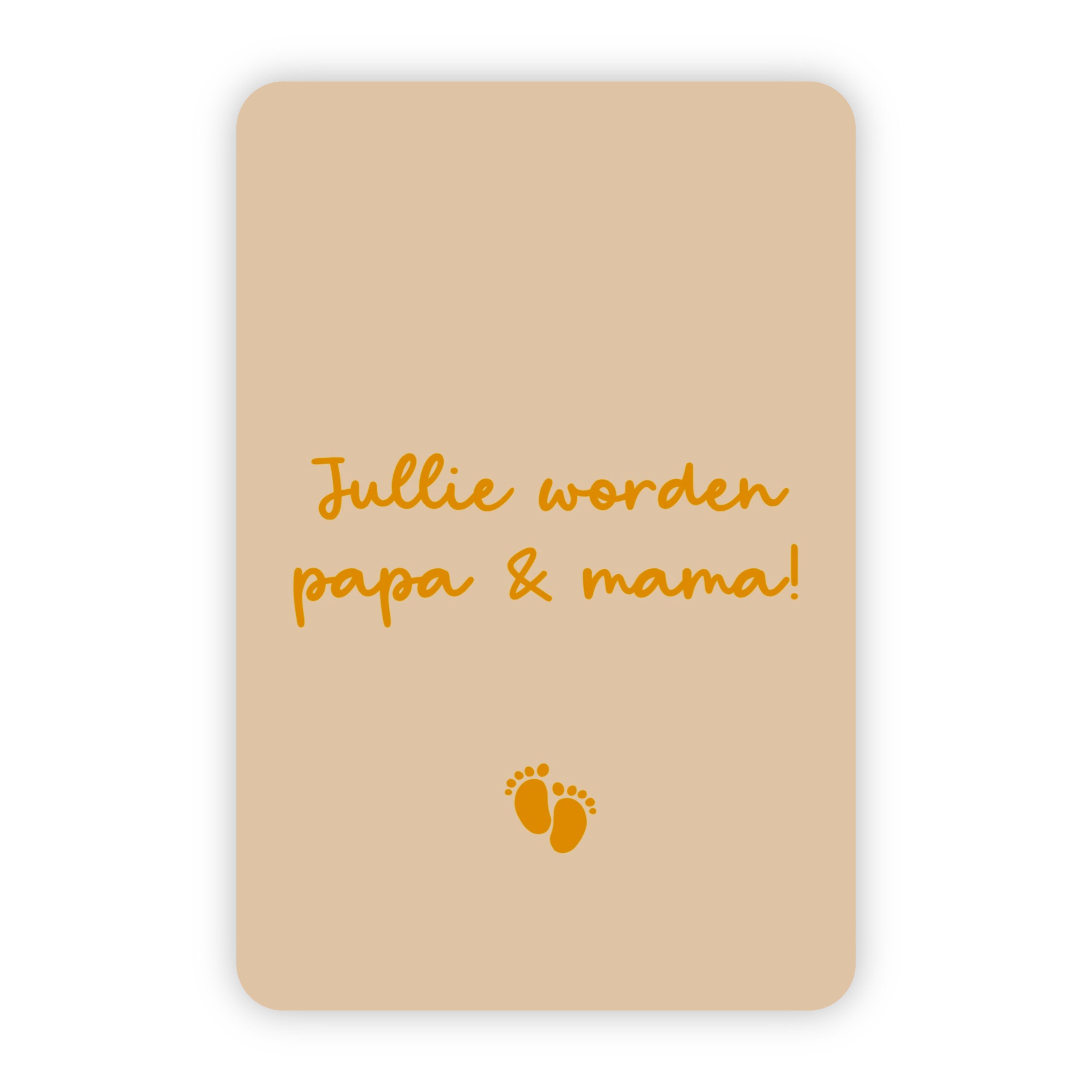 Wenskaart | Jullie worden papa & mama goudfolie