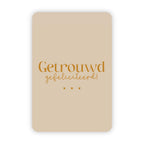 Wenskaart | Getrouwd goudfolie