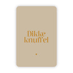 Wenskaart | Dikke knuffel goudfolie