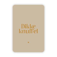 Wenskaart | Dikke knuffel goudfolie
