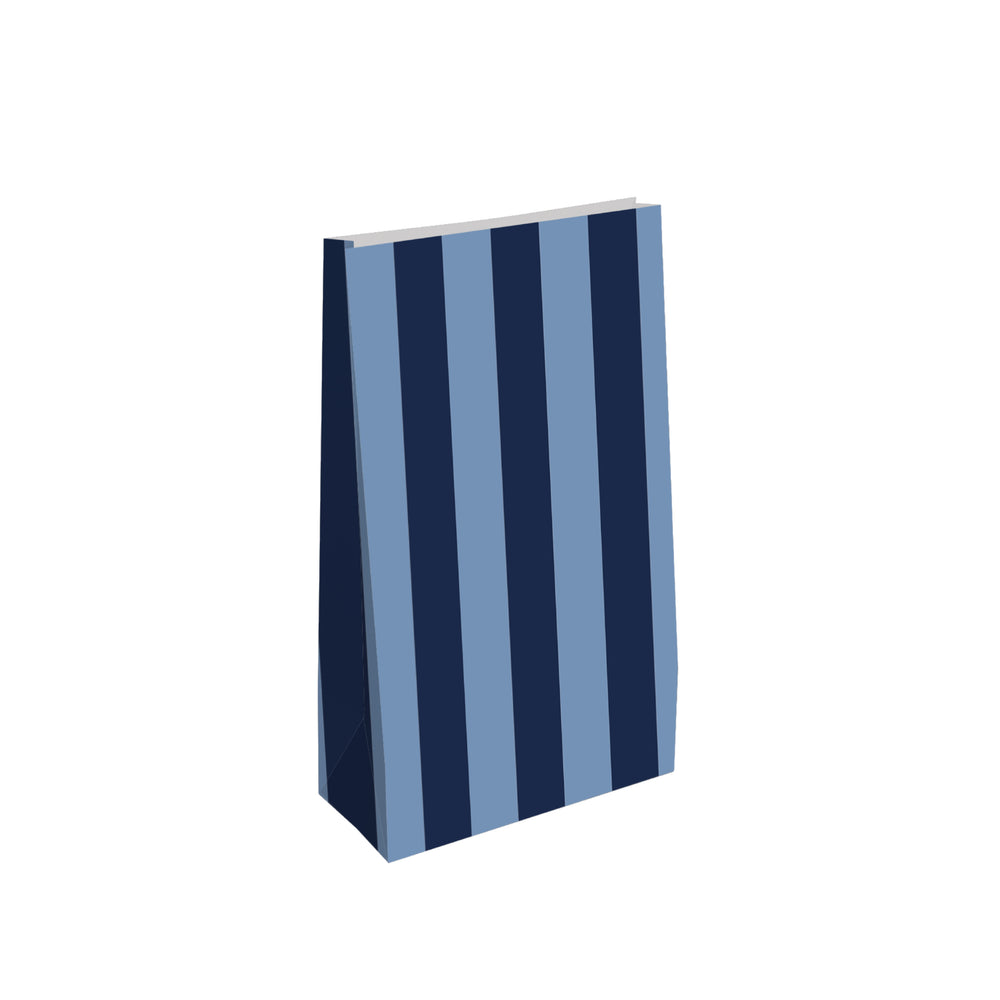 Blokbodemzak | Strepen blauw