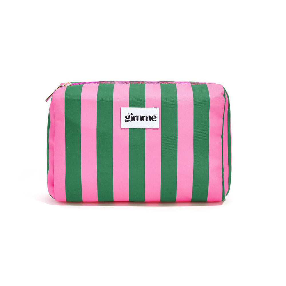 Toilettas | Roze/ groene strepen