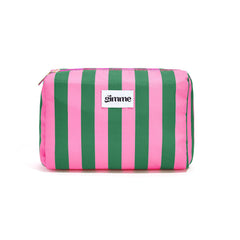 Toilettas | Roze/ groene strepen