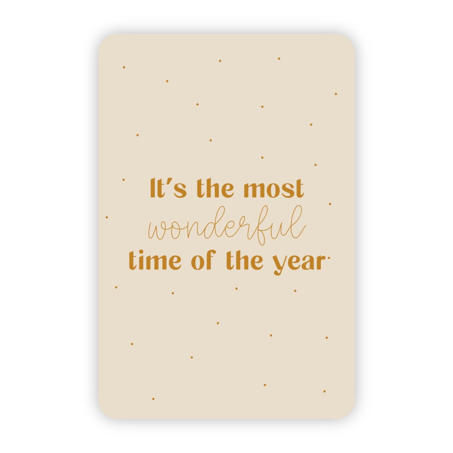 Kerstkaart goudfolie | It’s the most wonderful time of the year