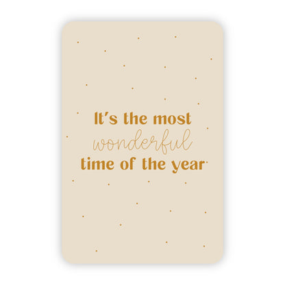 Kerstkaart goudfolie | It’s the most wonderful time of the year