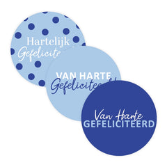 Cadeaustickers | Van harte gefeliciteerd 10 stuks
