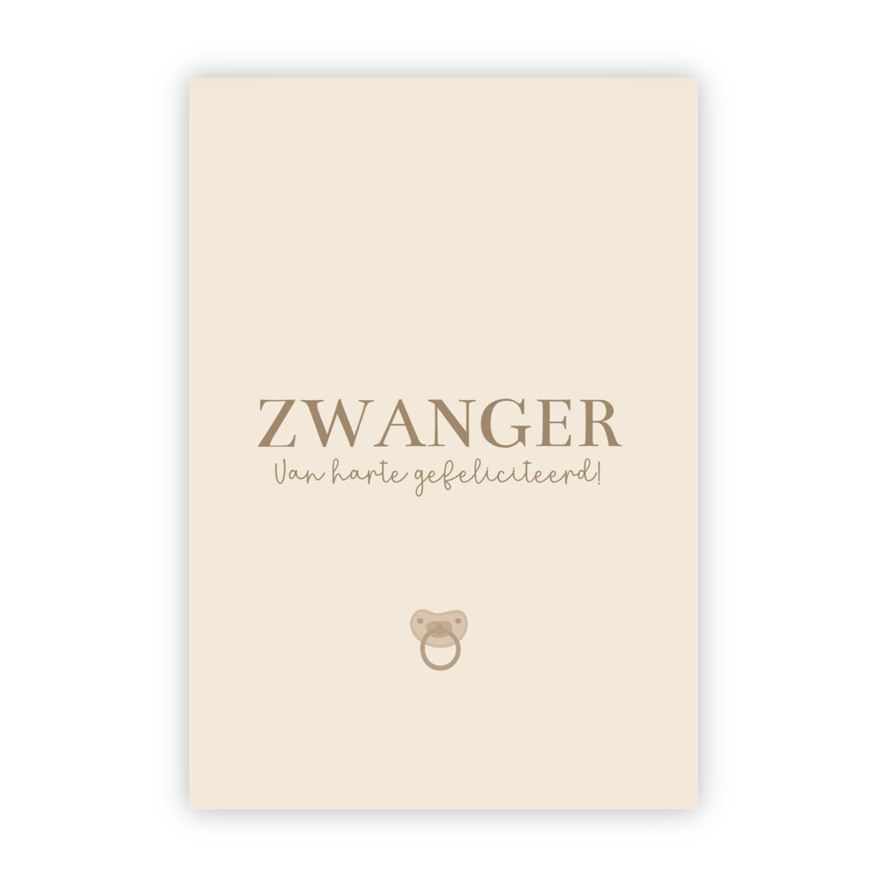 Dubbele wenskaart | Zwanger! Van harte gefeliciteerd