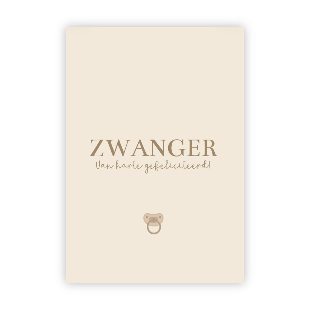 Dubbele wenskaart | Zwanger! Van harte gefeliciteerd