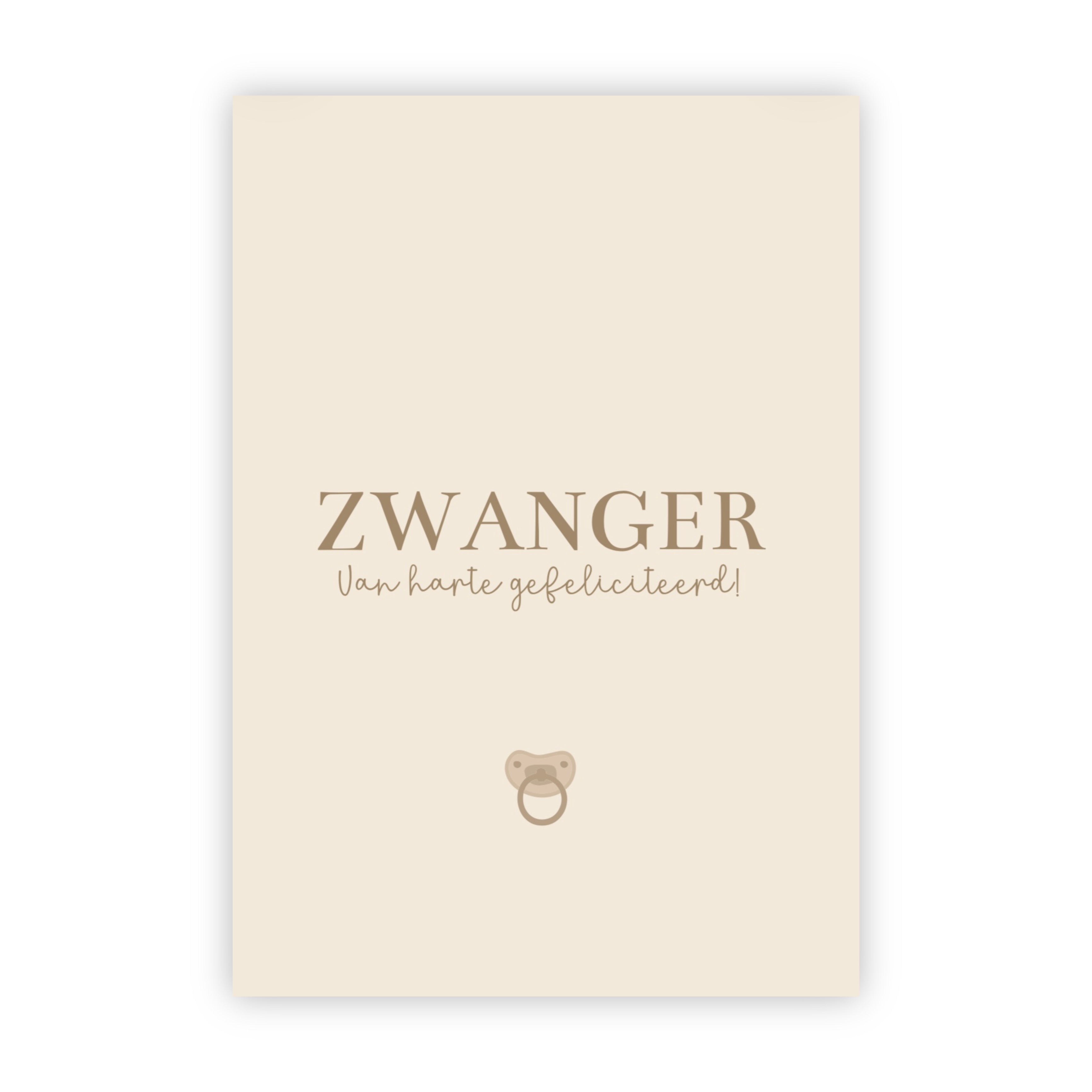 Dubbele wenskaart | Zwanger! Van harte gefeliciteerd