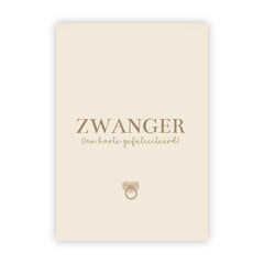 Dubbele wenskaart | Zwanger! Van harte gefeliciteerd