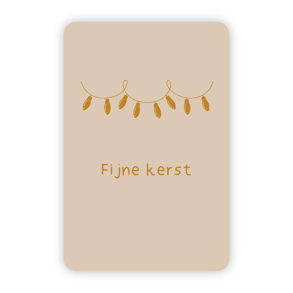 Kerstkaart goudfolie | Fijne kerst