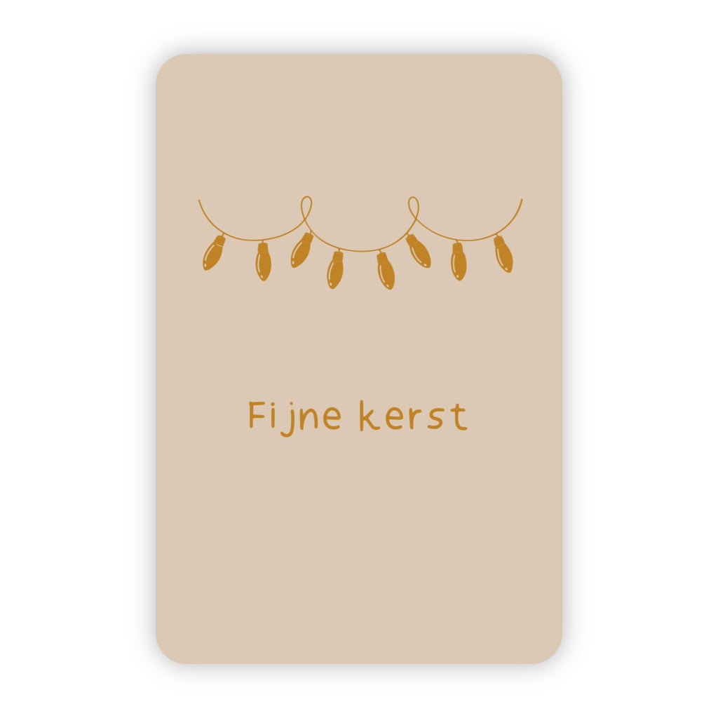 Kerstkaart goudfolie | Fijne kerst