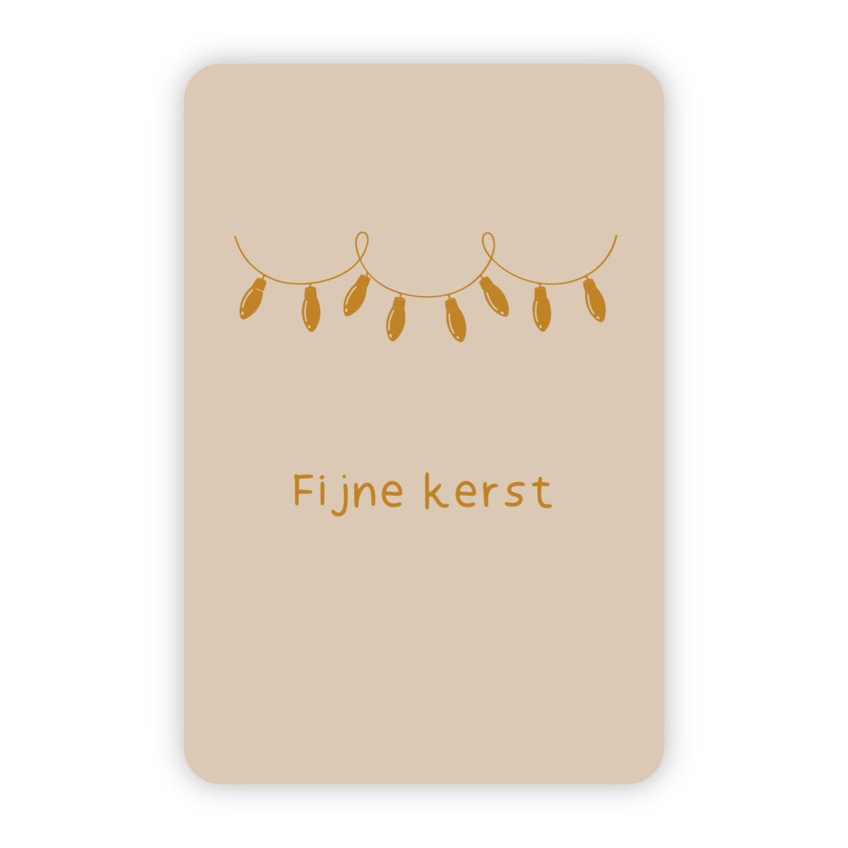 Kerstkaart goudfolie | Fijne kerst