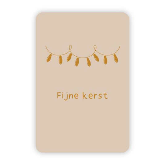 Kerstkaart goudfolie | Fijne kerst