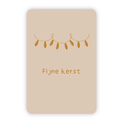 Kerstkaart goudfolie | Fijne kerst