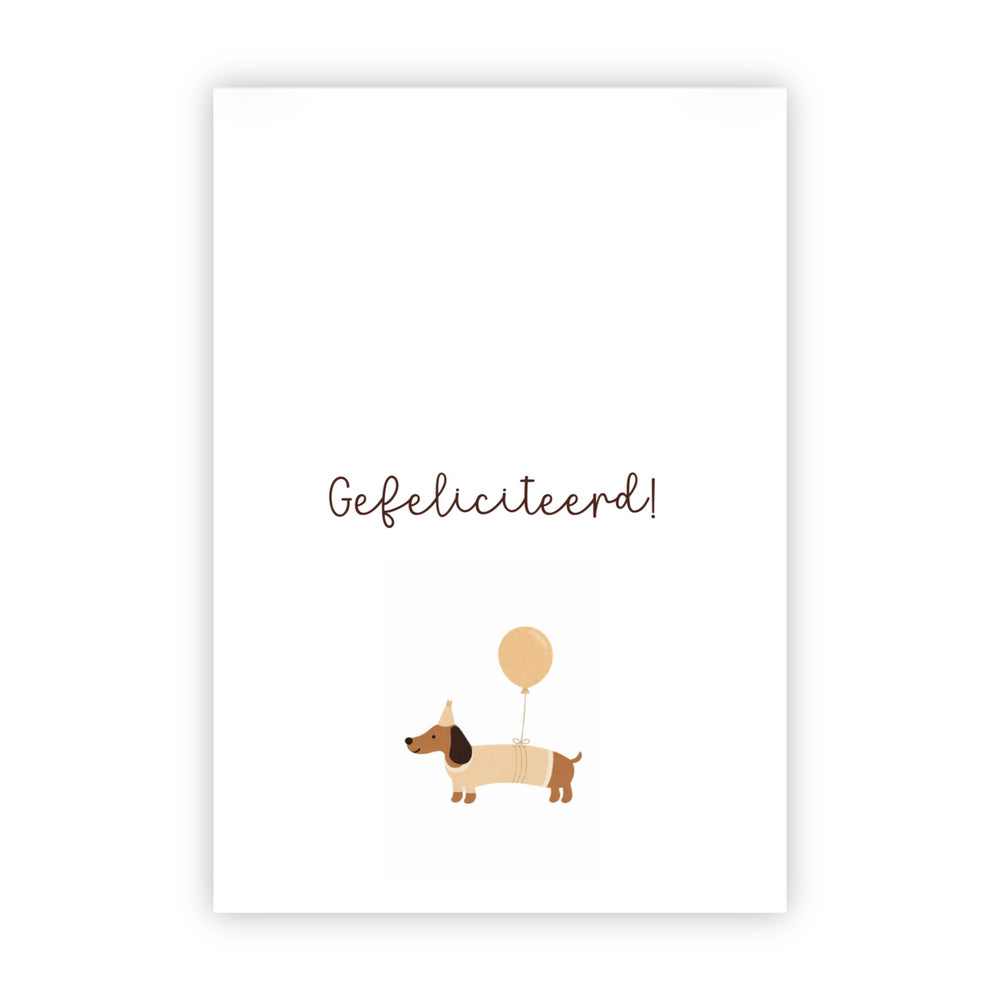 Dubbele wenskaart | Gefeliciteerd!