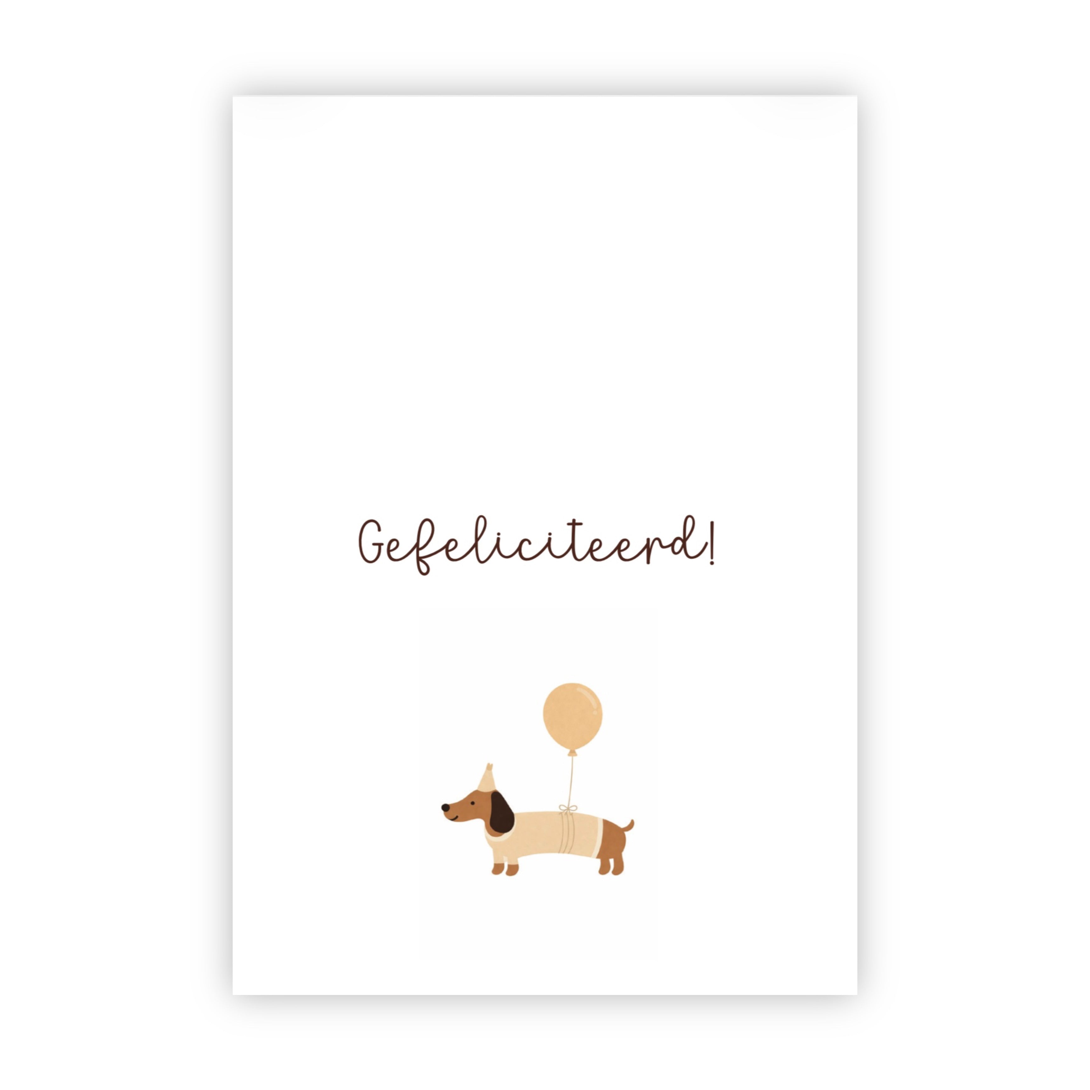 Dubbele wenskaart | Gefeliciteerd!