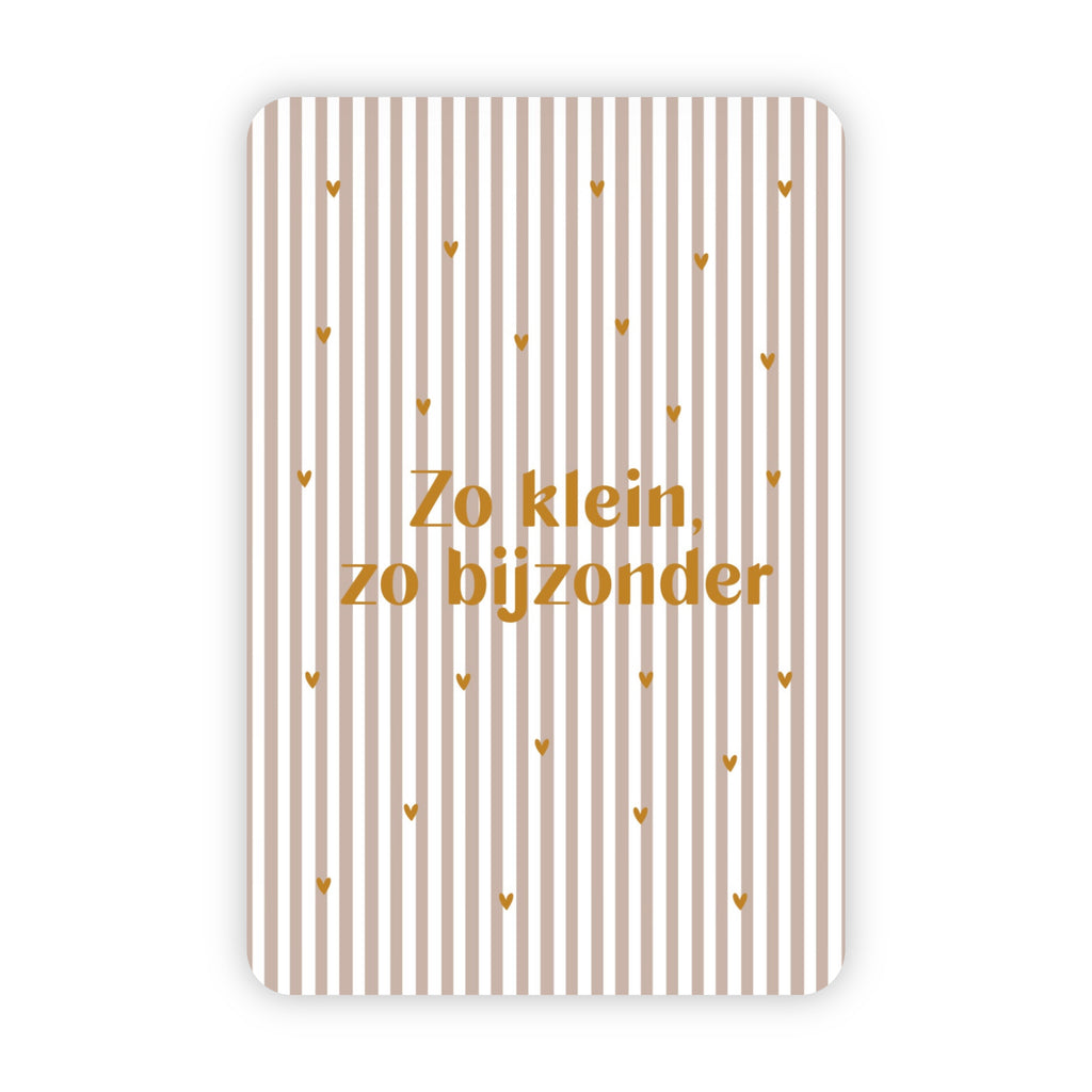 Wenskaarten | Set van 20 met goudfolie | Streepjescollectie