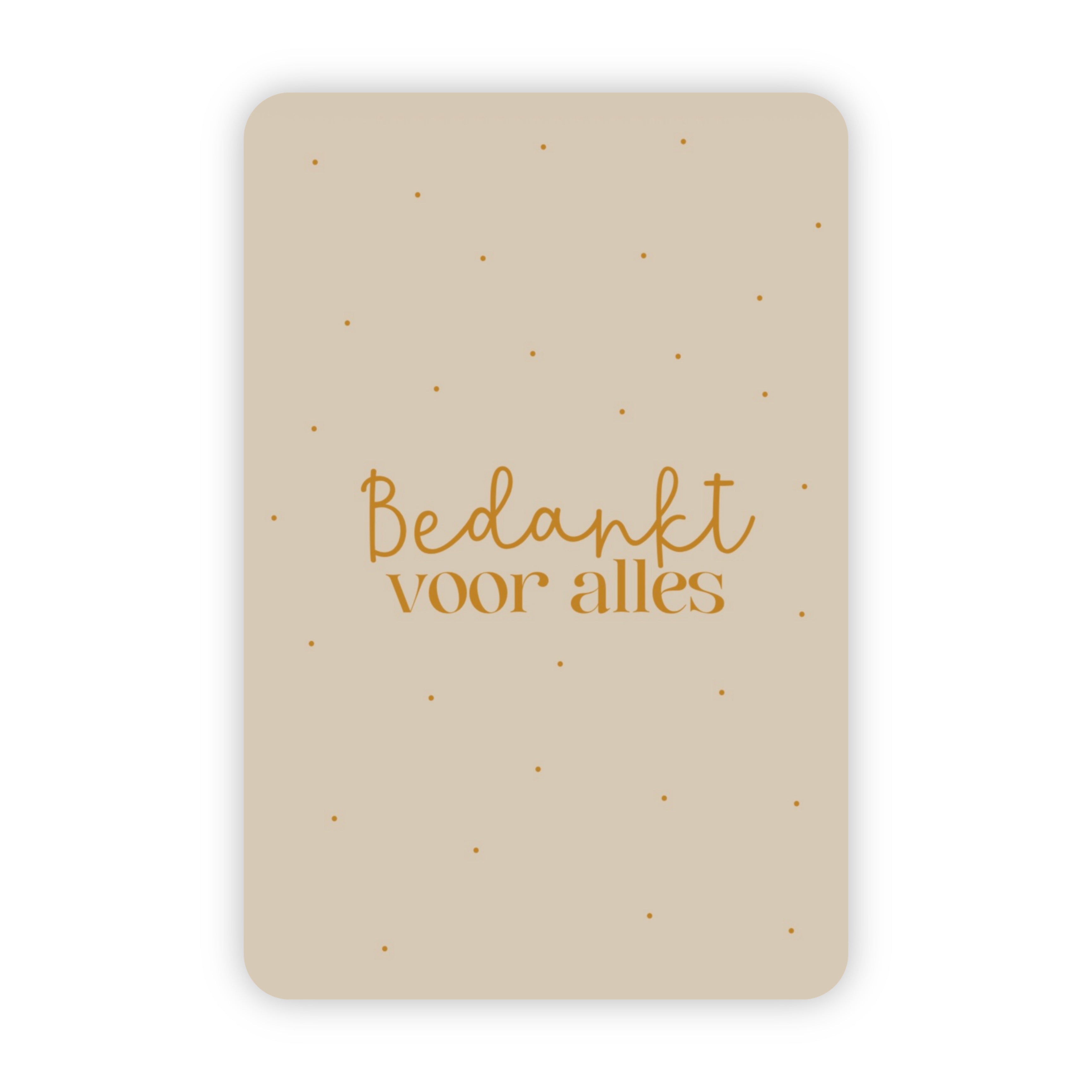 Wenskaart | Bedankt voor alles goudfolie