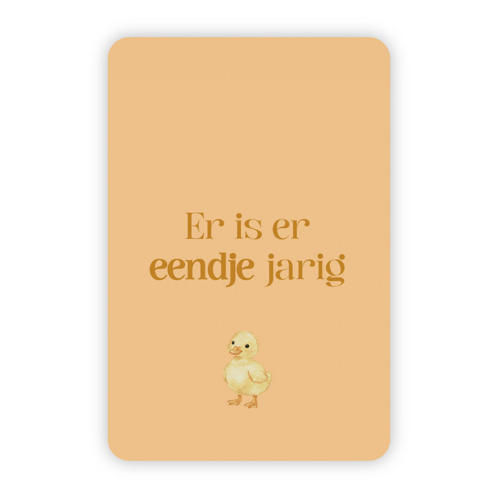 Wenskaart | Er is er eendje jarig goudfolie