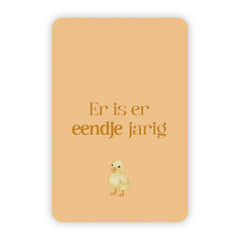 Wenskaart | Er is er eendje jarig goudfolie