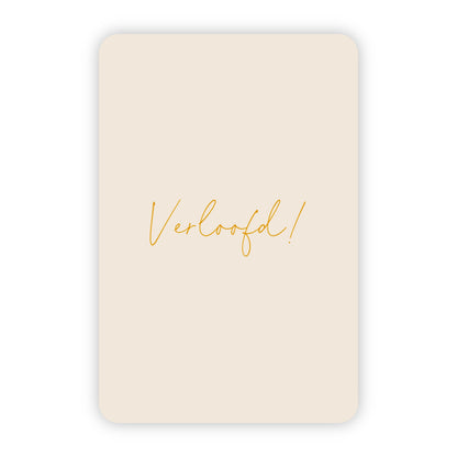 Wenskaart | Verloofd goudfolie