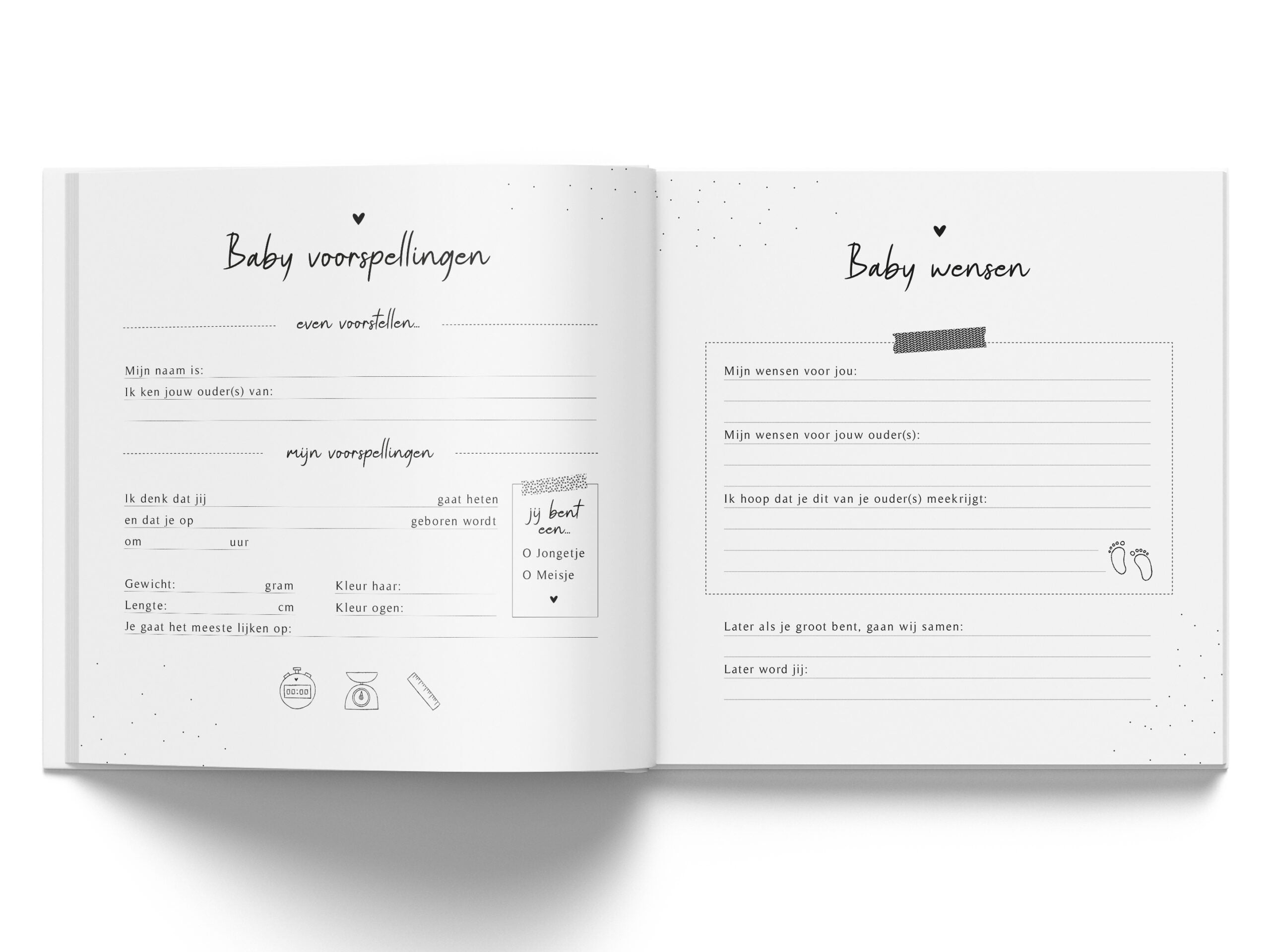 Invulboek | Babyshower