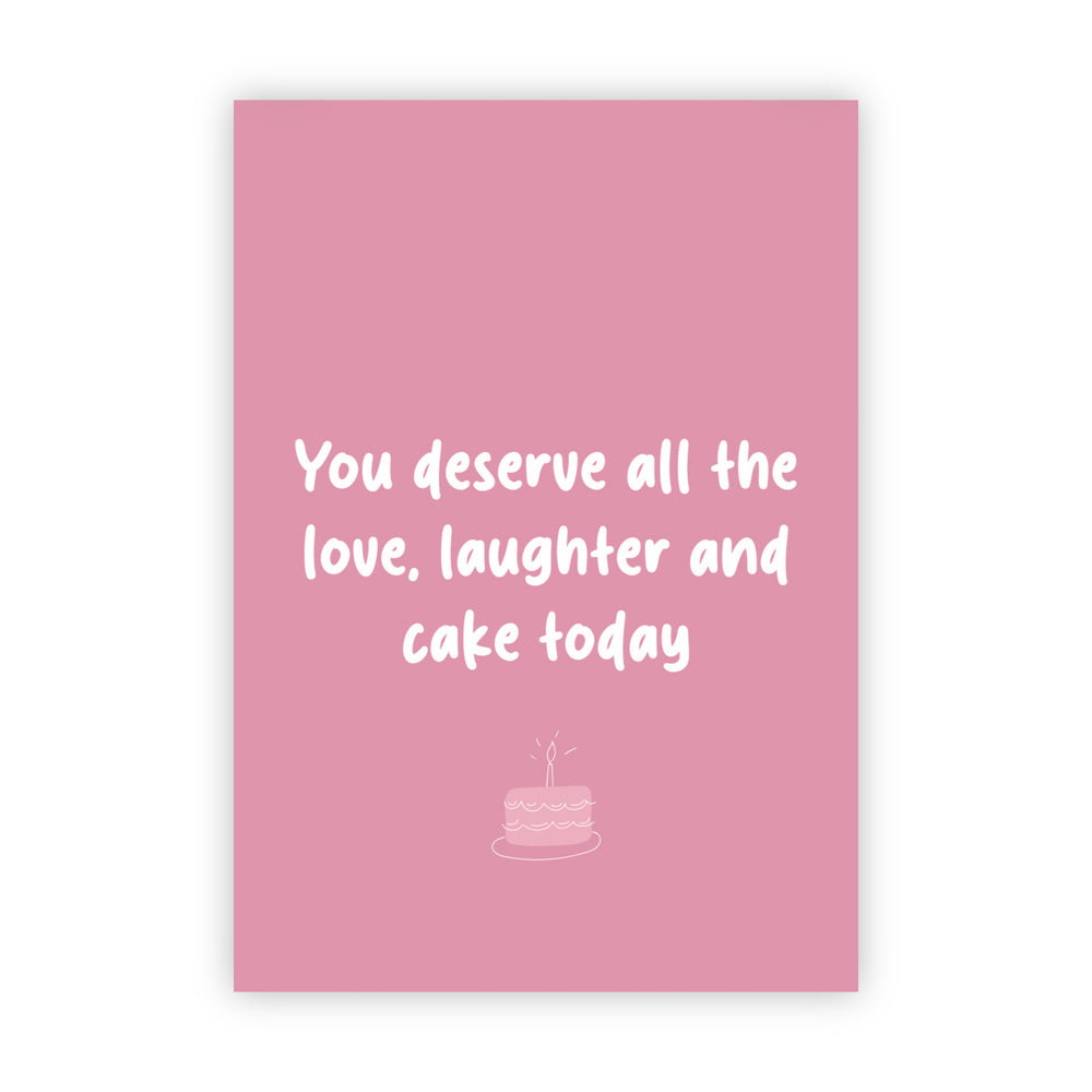 Dubbele wenskaart | Cake