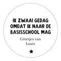 Gepersonaliseerde stickers | Ik zwaai gedag + naam 10 stuks
