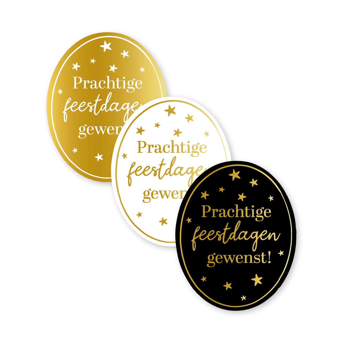 Cadeaustickers | Prachtige feestdagen 10 stuks goudfolie