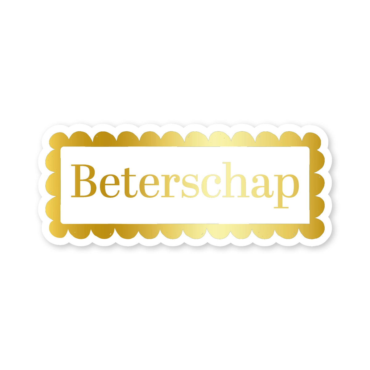 Cadeaustickers | Beterschap 10 stuks goudfolie