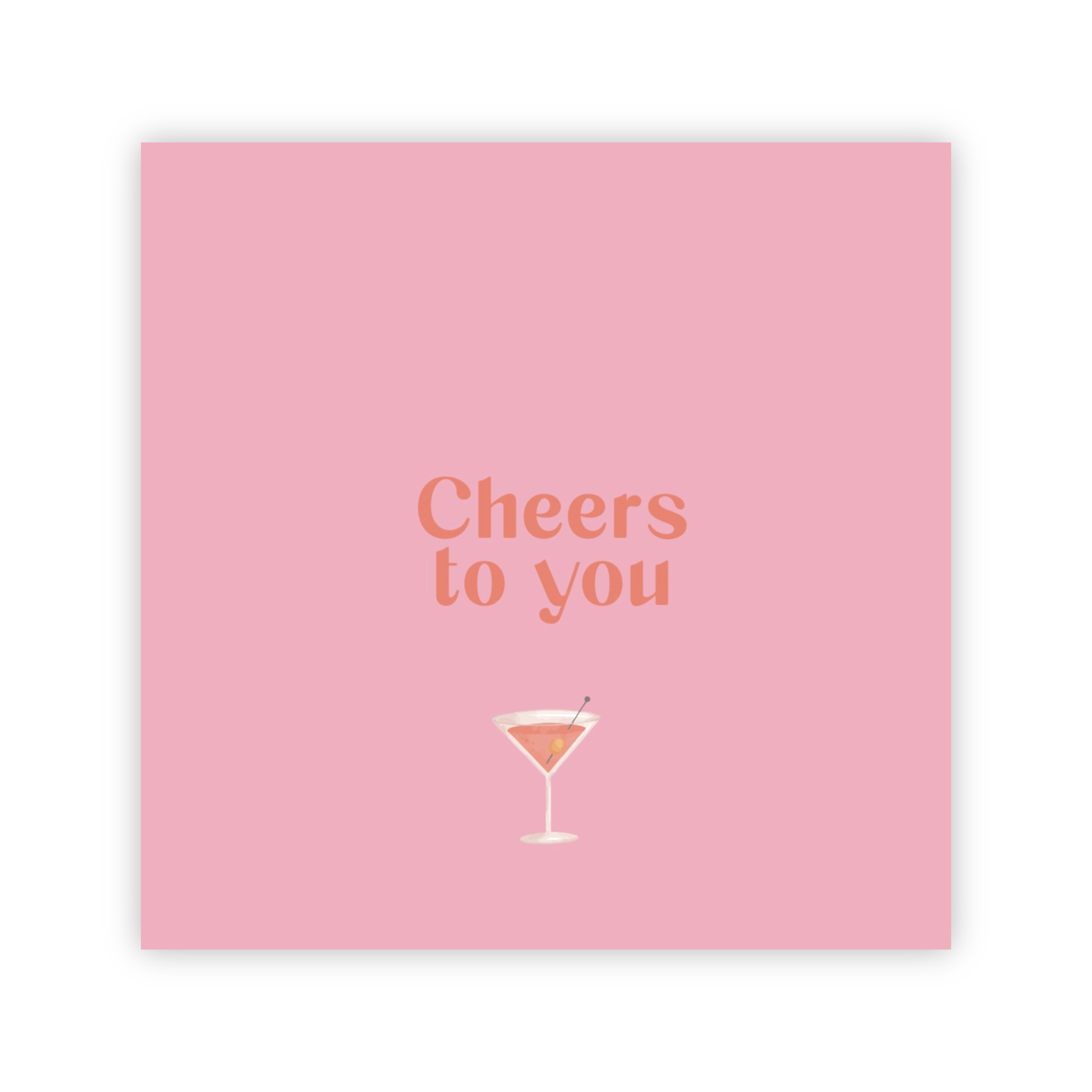 Dubbele wenskaart | Cheers to you