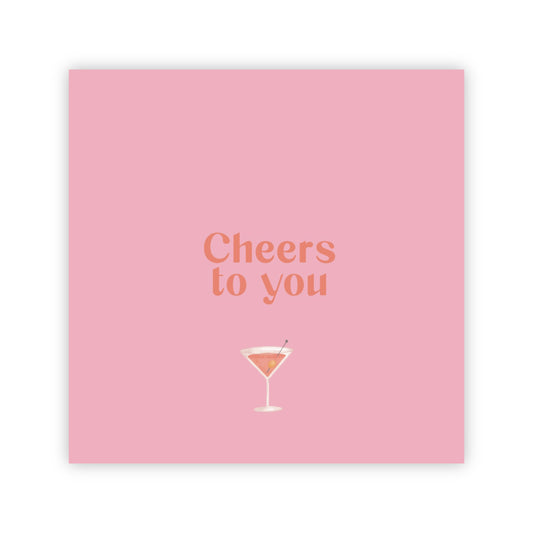 Dubbele wenskaart | Cheers to you