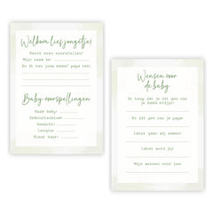 Invulkaarten babyshower | Set van 10