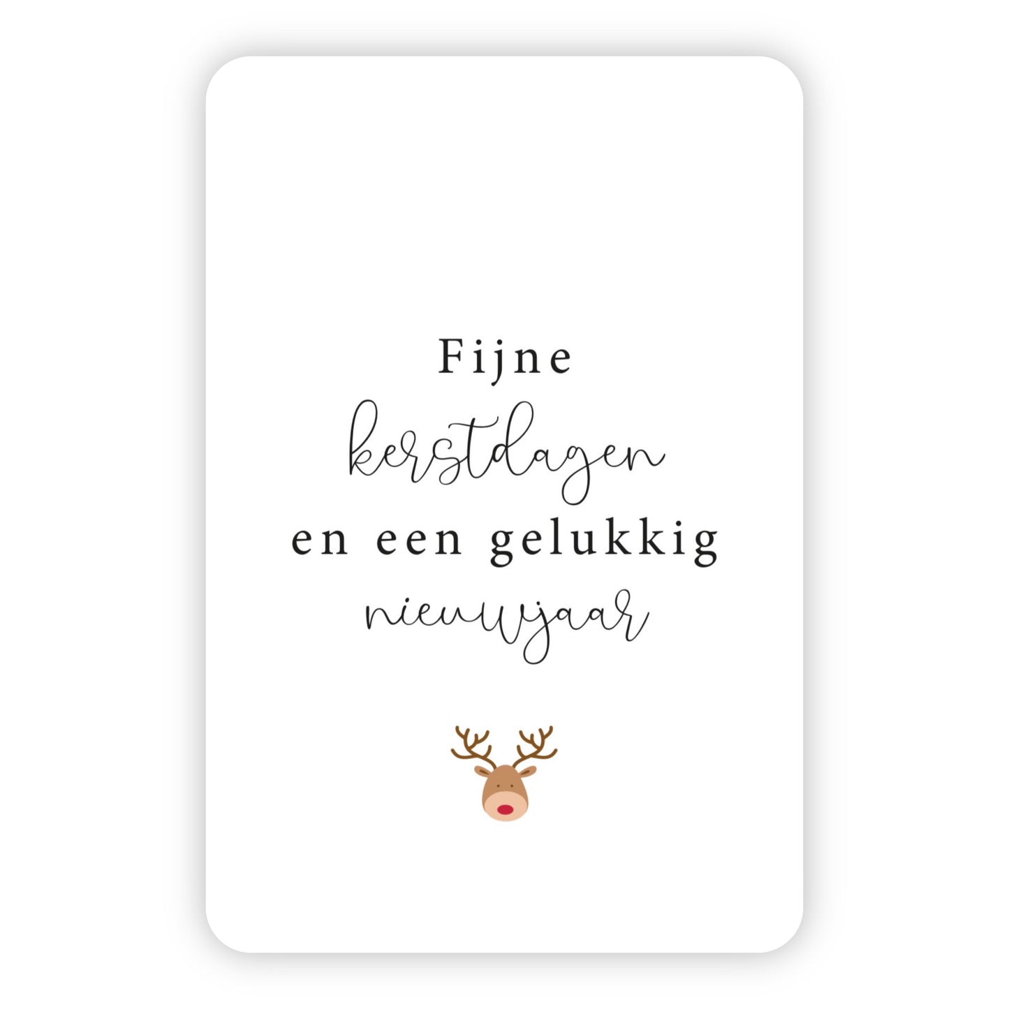 Minikaart kerst | Fijne kerstdagen en een gelukkig nieuwjaar