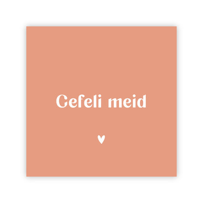 Dubbele wenskaart | Gefeli meid