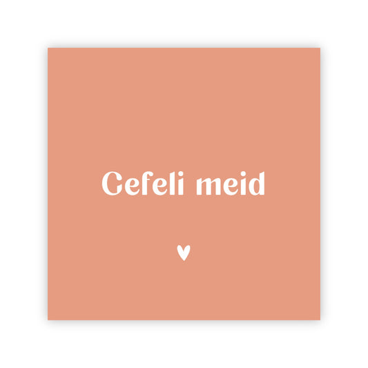 Dubbele wenskaart | Gefeli meid