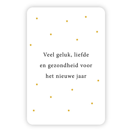 Kerstkaart | Veel geluk, liefde en gezondheid
