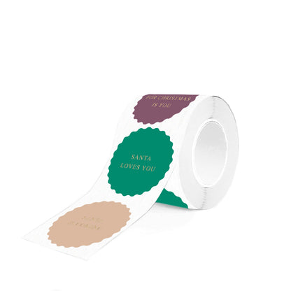 Cadeaustickers | Santa is coming 10 stuks goudfolie