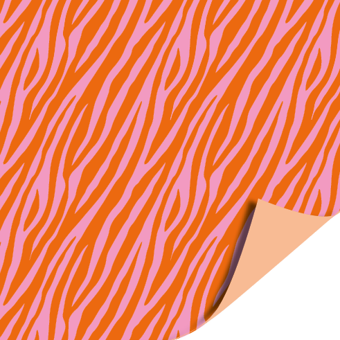 Cadeaupapier | Zebra pink/ orange