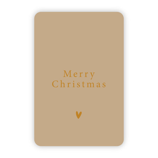 Kerstkaart goudfolie | Merry Christmas