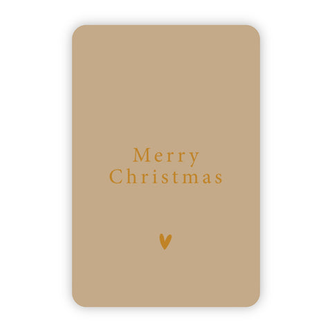 Kerstkaart goudfolie | Merry Christmas