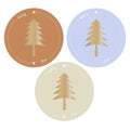 Cadeaustickers | Kerstbomen 10 stuks goudfolie