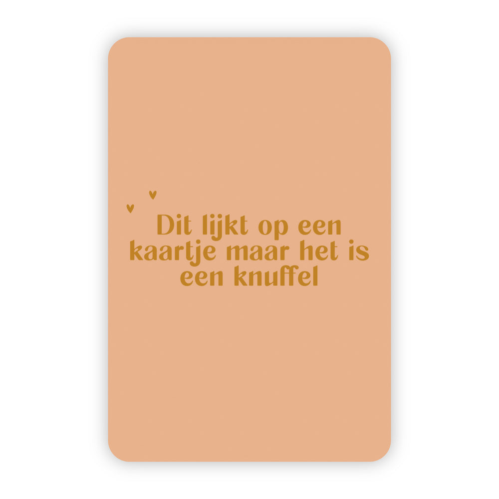 Wenskaart | Knuffel goudfolie