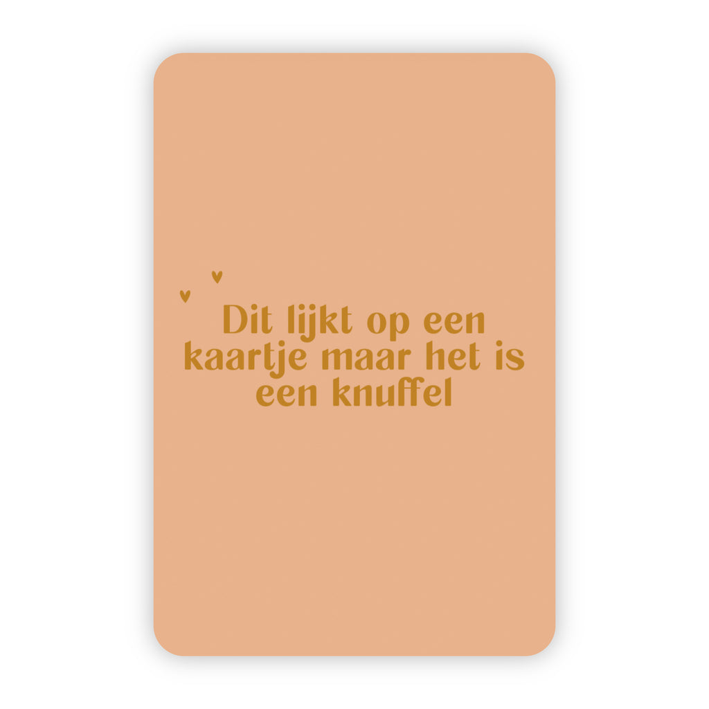 Wenskaart | Knuffel goudfolie