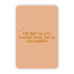 Wenskaart | Knuffel goudfolie