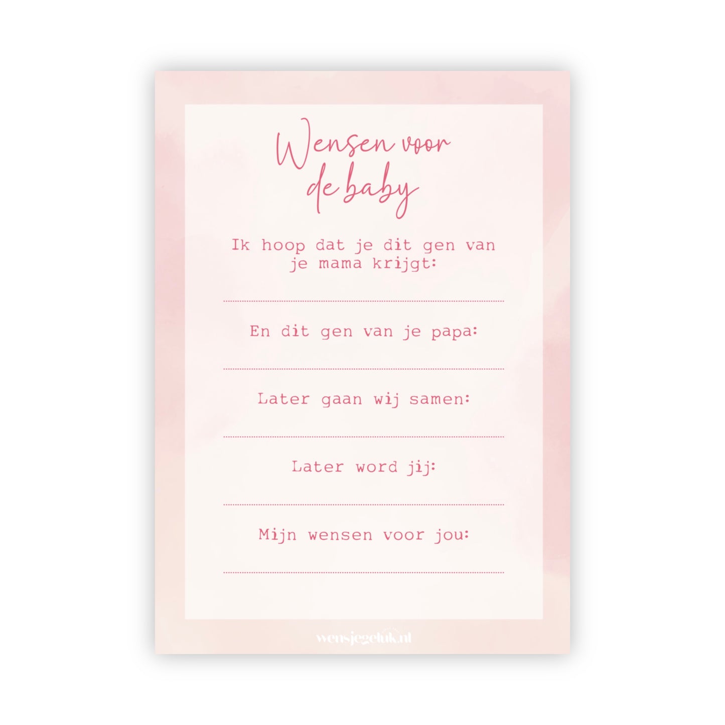 Invulkaarten babyshower | Set van 10