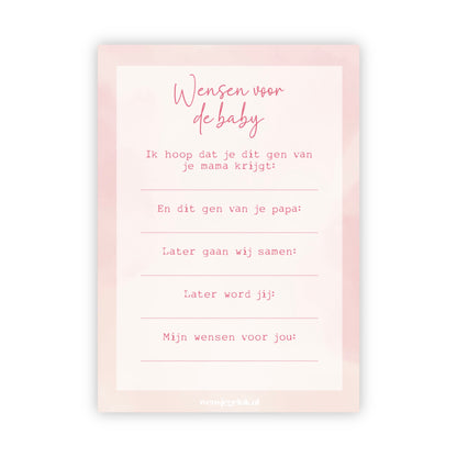Invulkaarten babyshower | Set van 10