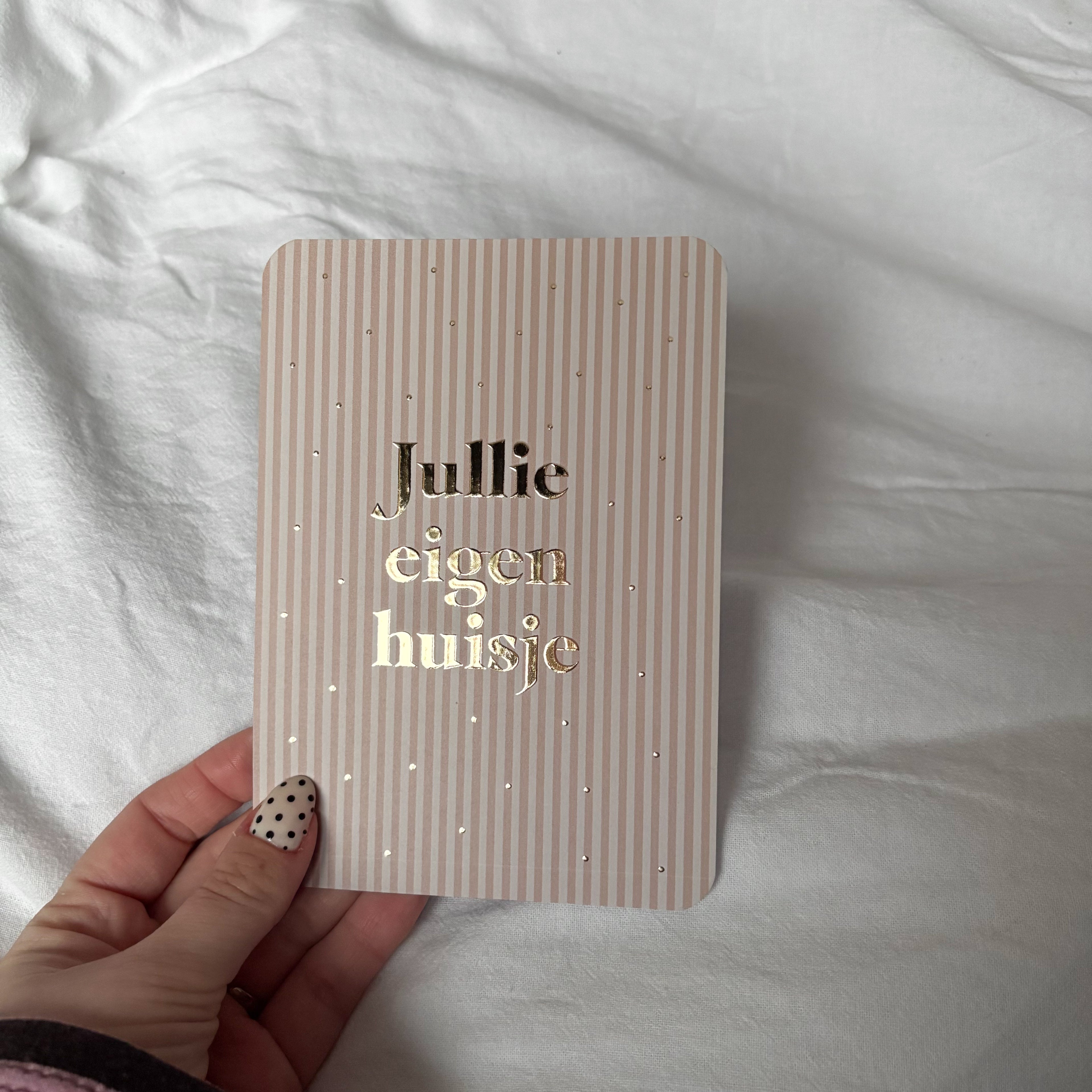 Wenskaart | Jullie eigen huisje goudfolie