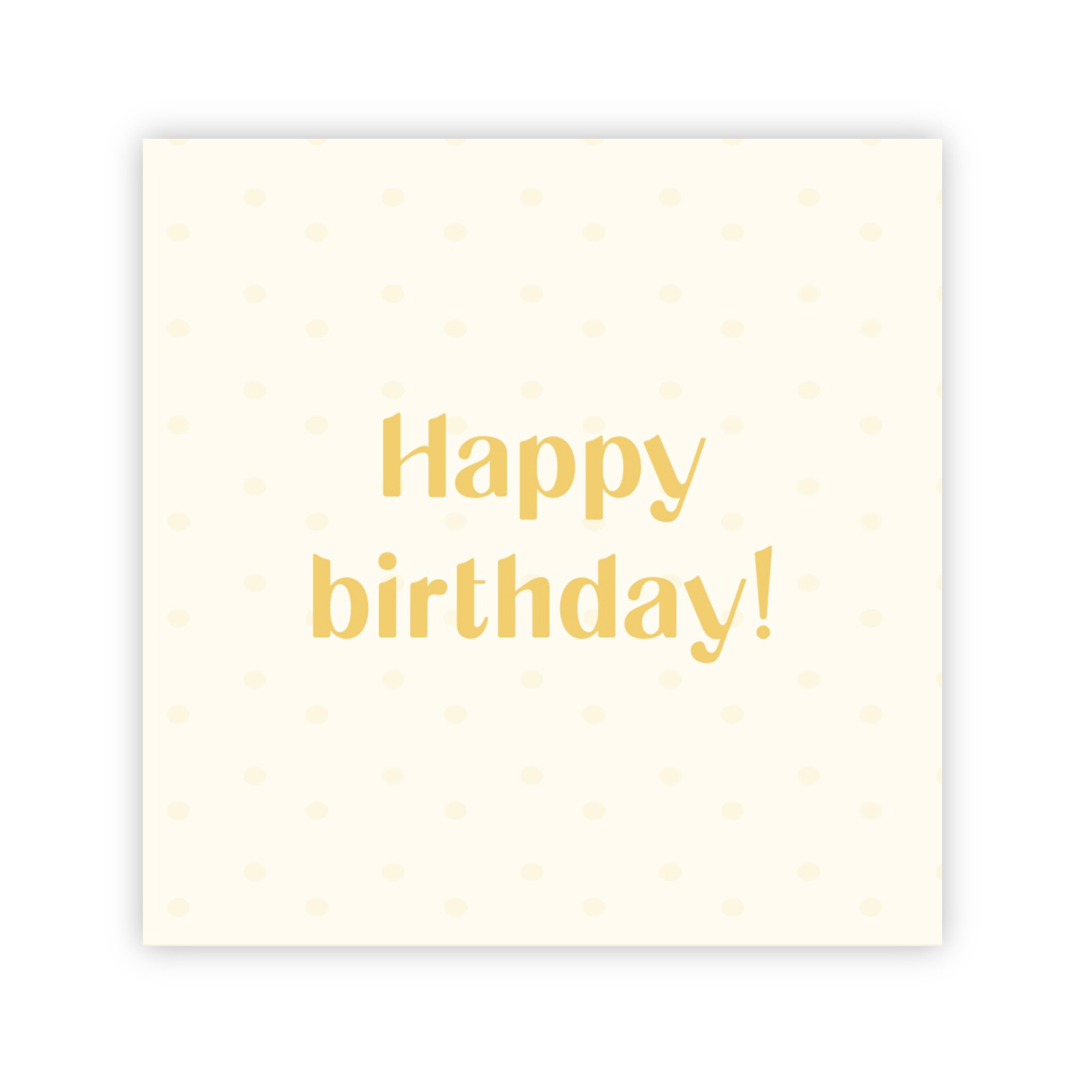 Dubbele wenskaart | Happy birthday